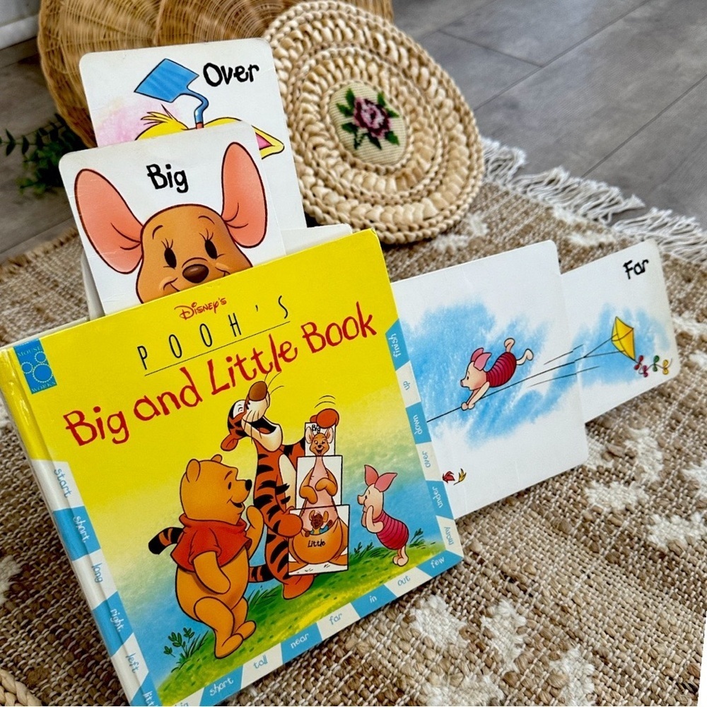 Vintage 1996 Disney Pooh's Big and Little Book Winnie Pooh by Disney Pull a Page